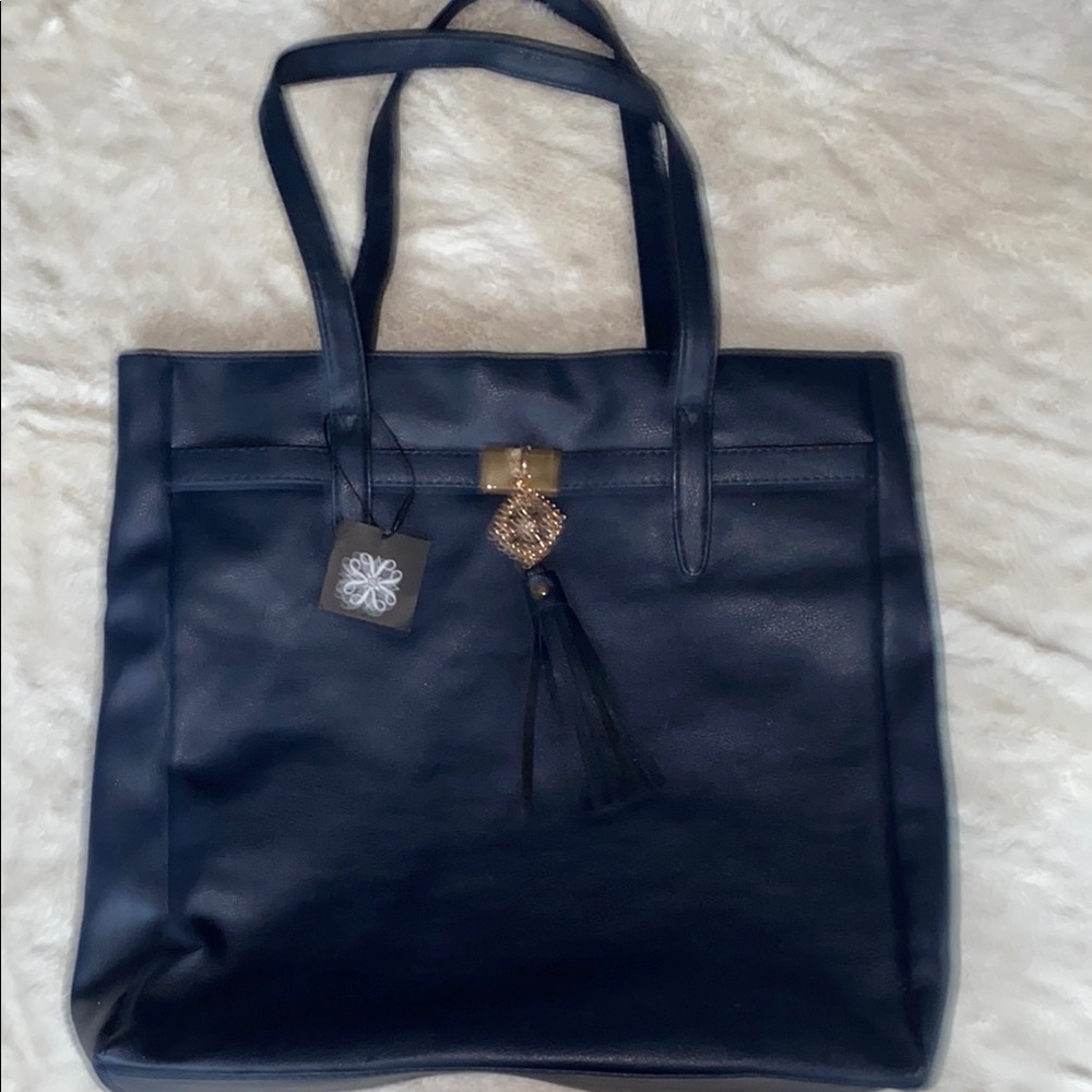 Elegant Navy Blue Tote Bag